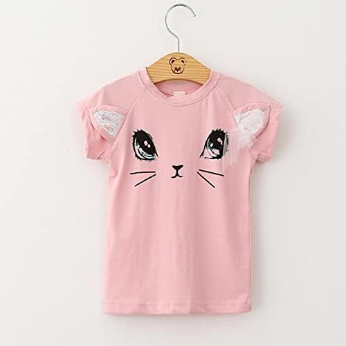 Xbgqasu menina roupa tamanho 8 outono crianças garotas meninas tutu vestido garotinha gato fofo gato de manga curta camiseta