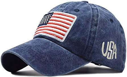 Capas de beisebol da American Flag Baseball para homens Lavou o pai de caminhão de caminhão de sol do que soldado solar chapéus