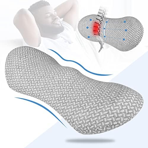 Travesseiro de suporte lombar - travesseiro lombar de espuma de memória para alívio da dor lombar, travesseiro lombar ergonômico