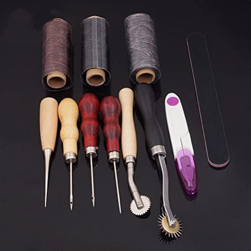 18 PCS Ferramentas de artesanato Defina ferramentas básicas de costura manual Ferramentas de costura de costura de madeira -