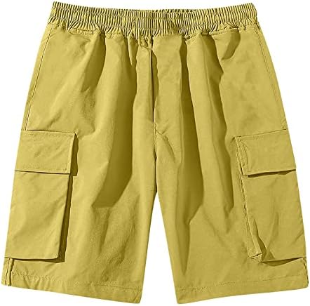 Shorts masculinos de ymosrh shorts de verão solto solto casual bock-bocket shorts de corrida de cordão para homens