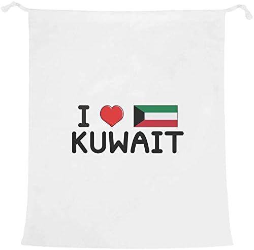 Azeeda 'I Love Kuwait' Lavanderia/Bolsa de Lavagem/Armazenamento