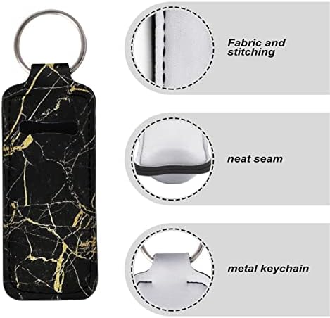 ScrawlGod 2pcs Chapstick Keychain Holder Lip Balm Holder Keychain Clip Chapstick Pocket Kichain Bag Acessórios para mulheres