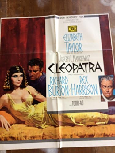 Cleopatra, pôster de filme vintage de 1963, Elizabeth Taylor, Richard Burton