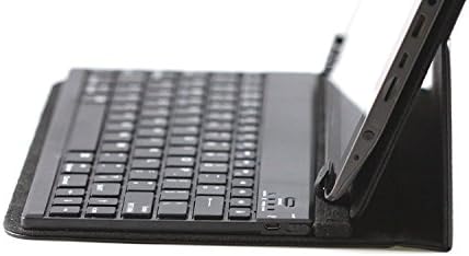 Navitech dobring couro fólio capa e suporte com teclado removível compatível com o tablet Lenovo Tab 3 de 7 polegadas de