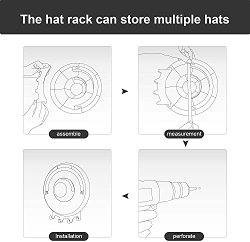 Sherlung Hat Racks para bonés de beisebol, o rack de hat hat hat acomoda 20 chapé