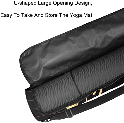 Saco de tapete de ioga, Yin Yang Exercício ioga transportadora de tapete full-zip yoga tapete saco com alça ajustável