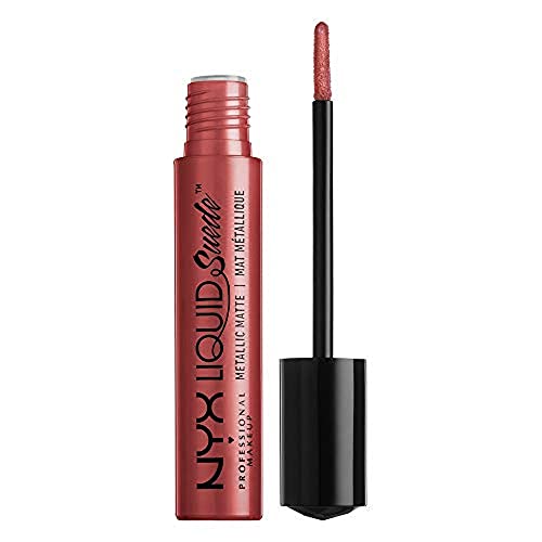NYX Professional Makeup camurça líquida Lipstick fosco metálico - Bella