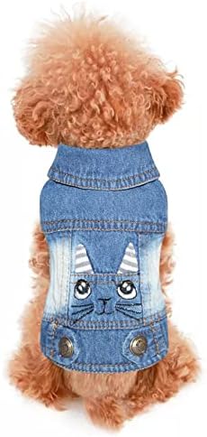 Rouio Dog Jacket Colled Rouse Legal Spring para Jeans Jeans Jean Fashion Dogs Camise