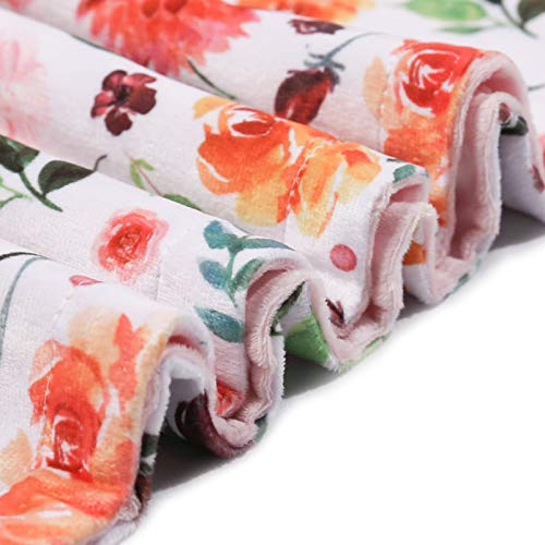 Cobertor de bebê de Boritar para meninas que recebem cobertor com elegante multicolor floral e pequenas flechas cinzentas.