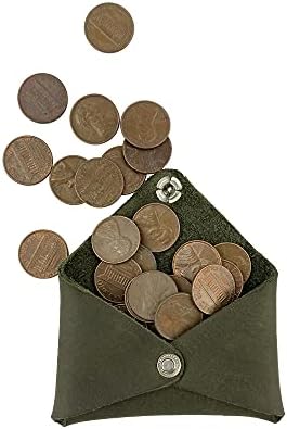 Hide & Drink, Caixa de moeda em forma de envelope de couro rústico, Miniatura de Miniatura de Bag Secreto, Mada Handmada