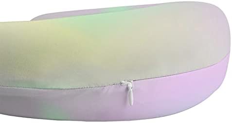 Pillow do pescoço do holograma iridescente U Pillow de suporte de espuma de espuma de espuma para mulheres para homens