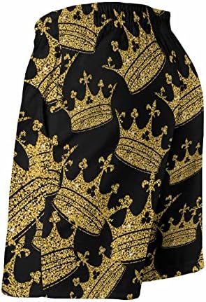 Gold Crown Masculino Trunks Shorts de praia com bolsos impressos de roupas de banho casual calça
