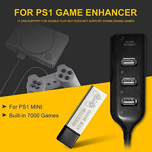 Yezen Game Enhancer, Open Source Simulator, Game Expansion Stick Plug Games com 7000 jogos embutidos 128 GB e 4 Port, para PS1