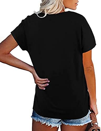 Camiseta da blusa para meninas adolescentes outono de verão roupas de manga curta moda v pesco