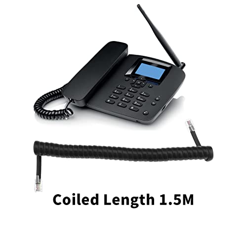 O Senhor das Ferramentas 4pcs, Substituição do cabo de telefone Substituição preta do telefone do telefone com enrugamento do telefone