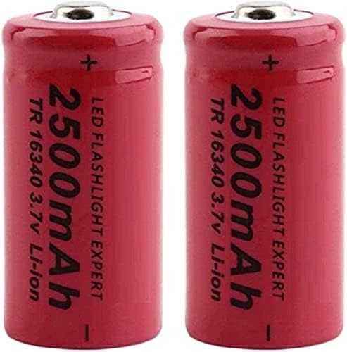 Huin 16340 3 7V Bateria de lítio de célula de lítio de 2500mAh para VL123A DL123A 5018LC CR123A CR17345 K123A, 4 peças