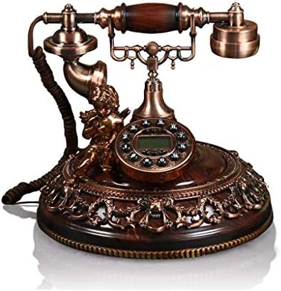 Telefone antigo do PDGJG, telefone fixo telefônico digital Vintage clássico europeu telefone fixo líquido europeu com