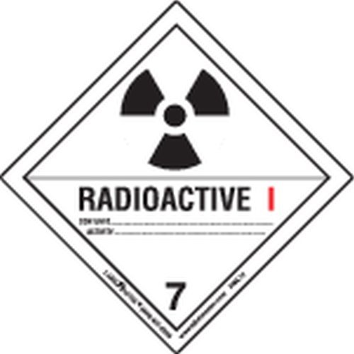 LabelMaster HML14 Label Radioactive III Canadense, Paper, Hazard Classe 7, Hazmat, 4 x 4