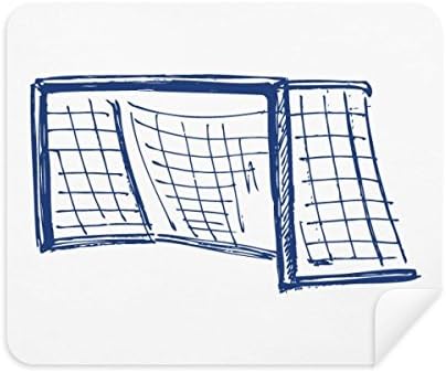 Blue Football Door Net Patterning Limpeza de tecidos Limpador de tela 2pcs tecido de camurça