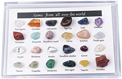 Tipos de natal original natural 24 minério de pedra de pedra de cristal pedra de contagem regressiva amostras de armazenamento