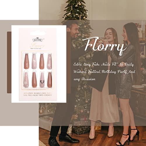Florry Christmas Press On Nails Coffi