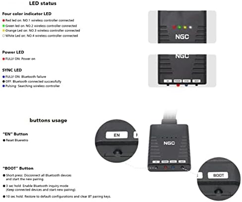 Adaptador de controlador Bewinner para GC, adaptador de controlador para GameCube com 4 conector de plugue, conversor