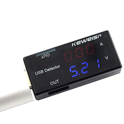 Meterot USB Detector Corrente Testador de tensão Red+LED azul LED Dirima Exibição Digital Voltímetro Charger Doctor