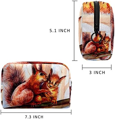 Bolsas de cosméticos para mulheres, bolsas de bolsas de maquiagem de maquiagem Bolsa de maquiagem Girls, Animal Squirrel