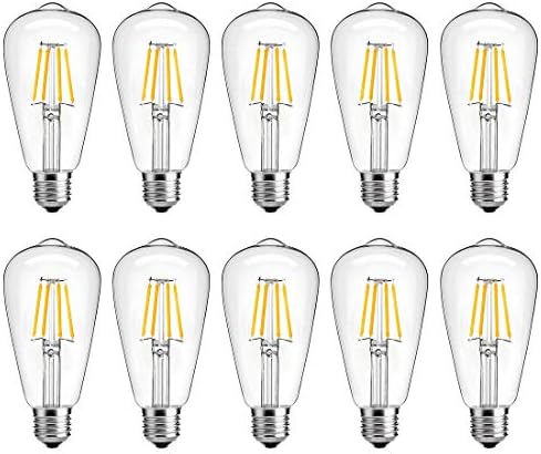 Lâmpada LED diminuída, lâmpada de Edison LED 4W, equivalente incandescente de 40 watts, lâmpada de filamento de LED vintage de 4W,