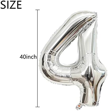 Silver número 45 balões de 40 polegadas balões de baile de papel alumínio