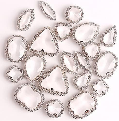 HJKOGH SUNFLOWER TIPO DE CARRA PRATA CONSELHO 10 formas de cristal de vidro branco de geléia misto com decorações de arte com