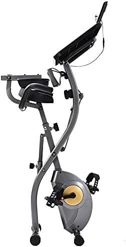 Bicicleta de bicicleta de exercício dobrável para academia em casa 8 níveis resistência magnética ajustável com confortável