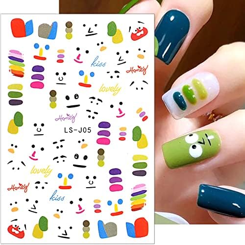 Adesivos para as unhas infantis para meninas desenho 3d de desenhour unhas adesivas de arte kawaii gato unhas decals de unhas