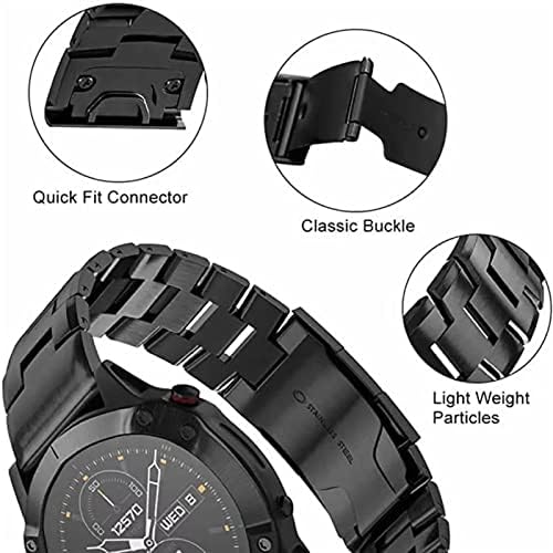 SKM Titanium liga Watchband Rickfit Wrist Wels para Garmin Fenix ​​7x 7 6 5 5x Plus/6 6x Pro 3 3HR/Forerunner 935 945 Relógio