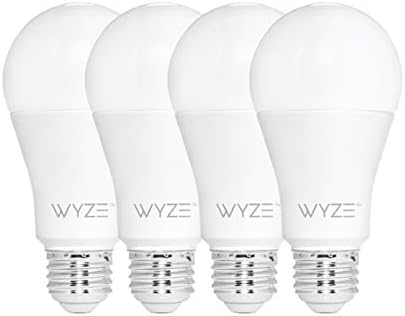 Wyze Bulb 800 lúmen A19 Lâmpada em casa LED Smart Home Lâmpada, temperatura e brilho brancos ajustáveis, trabalha com