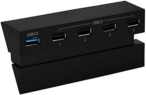 Linalife PS4 USB Hub 3.0 - 5 -porta USB 3.0 e 2.0 Adaptador de extensão para PlayStation 4 ps4 Não para PS4 Slim, PS4 Pro Edition