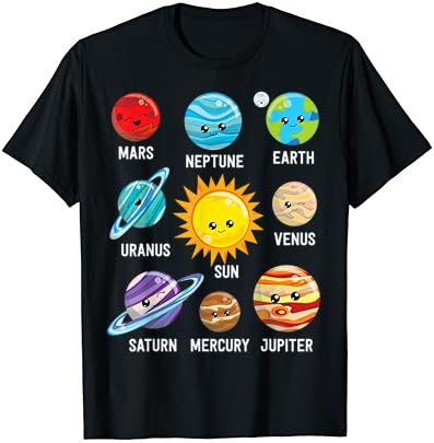 T-shirt de camisa do System System Planets