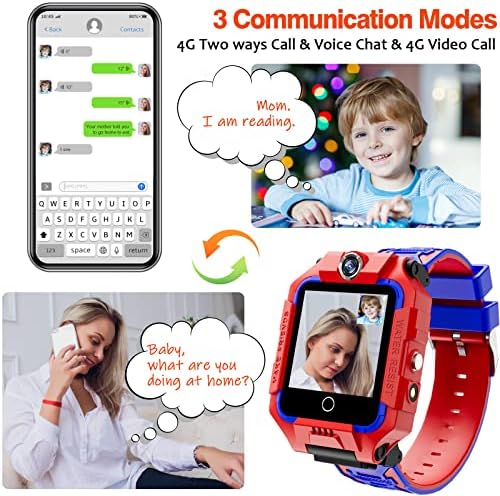 Relógios inteligentes infantis para meninos meninas de 3 a 15 crianças rastreador de GPS à prova d'água 1.4 tela sensível
