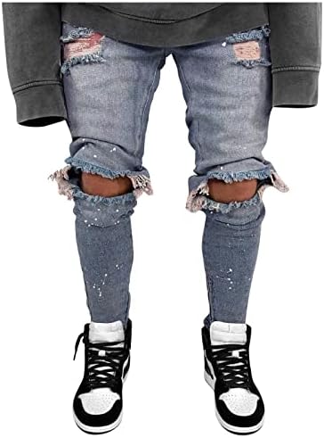 Calça masculina de jeans de jeans de jean mass