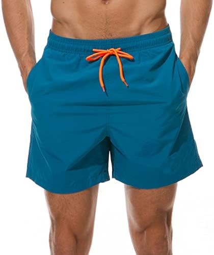Troncos de natação masculinos shorts de praia seca rápida de baús de natação com bolsos masculinos de ginástica de ginástica