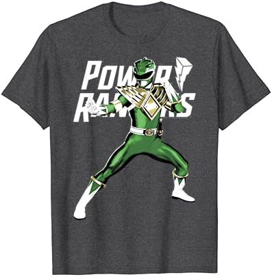Power Rangers Green Ranger Karate Action Pose Logo T-Shirt