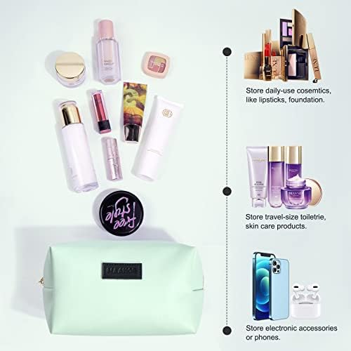 Maange Small Makeup Sacol, 2 PCs Sacos de cosméticos para mulheres Travel Bolsa de maquiagem Couro