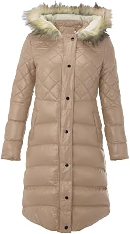 Jaqueta de colarinho grande e esbelta versão mais longa do casaco de inverno feminino, mais tamanho mulheres, mulheres