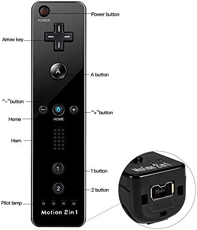 Wii Motion Plus Controller, Wii Wii Remote Controller e Nunchuck Joystick com movimentos de construção mais estojo de silicone