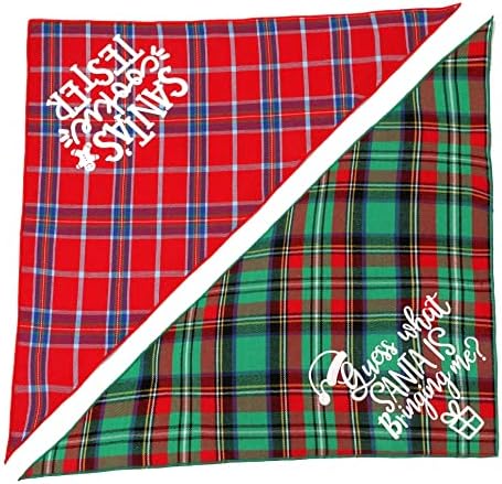 3 pacote Bandanas de cães de Natal - clássico outono de outono natal natal cachorro bandana triangle lenço de estimação