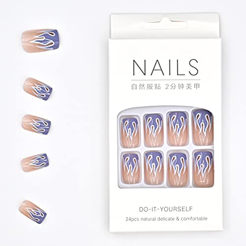 Mad Naked Beauty Press-On Nails Manicure-At Home Kit, Chama Hot