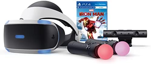 Sony PlayStation VR - Marvel's Iron Man Gmaing Bundle: PlayStation VR fone de ouvido, câmera, 2 controladores de movimento