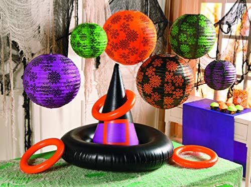 Jogo inflável de chapéu de chapéu -anel - jogo de Halloween - 5 peças