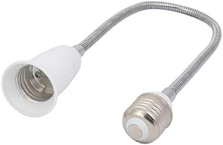 X-Dree 3pcs E27 a E27 Lâmpada de luz de luz Adaptador de extensor de direção Branco 40cm Comprimento (3pcs E27 A E27 Lámpara